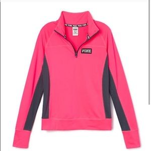 VS PINK Hot Pink Quarter Zip